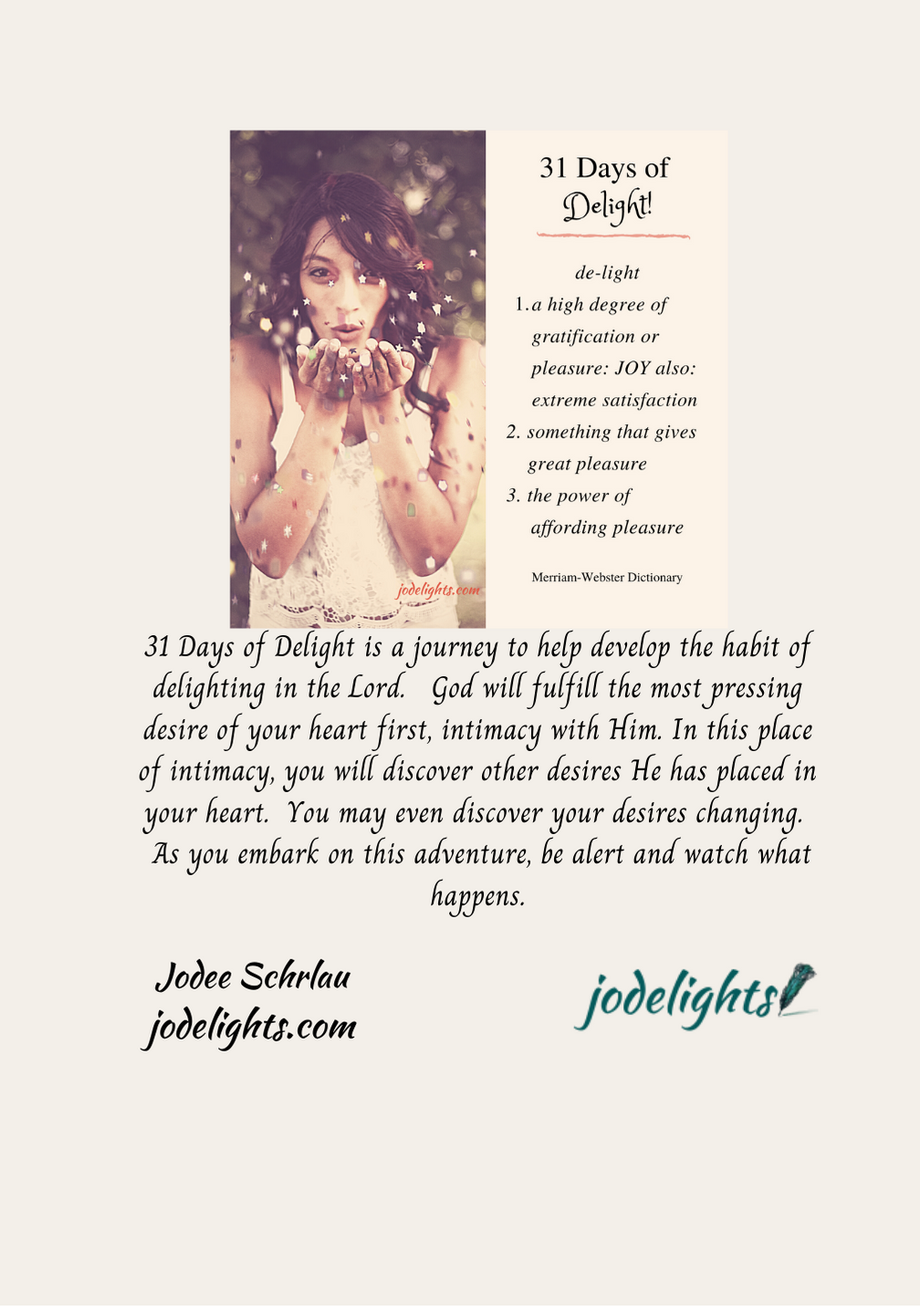 31 Days of Delight Journal