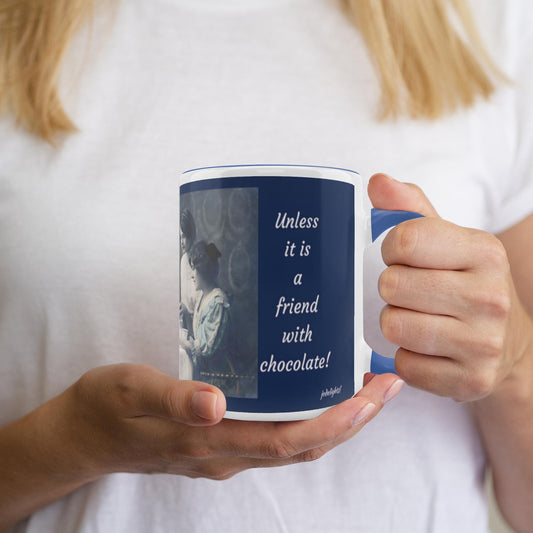 Friend with Chocolate Mug
