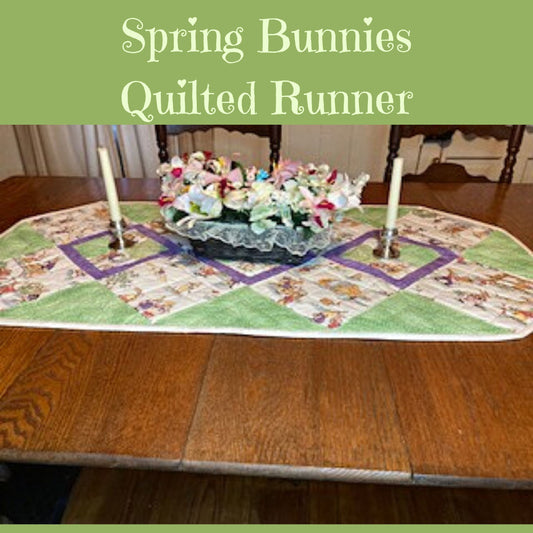 Spring Bunnies Quilted Table Runner
