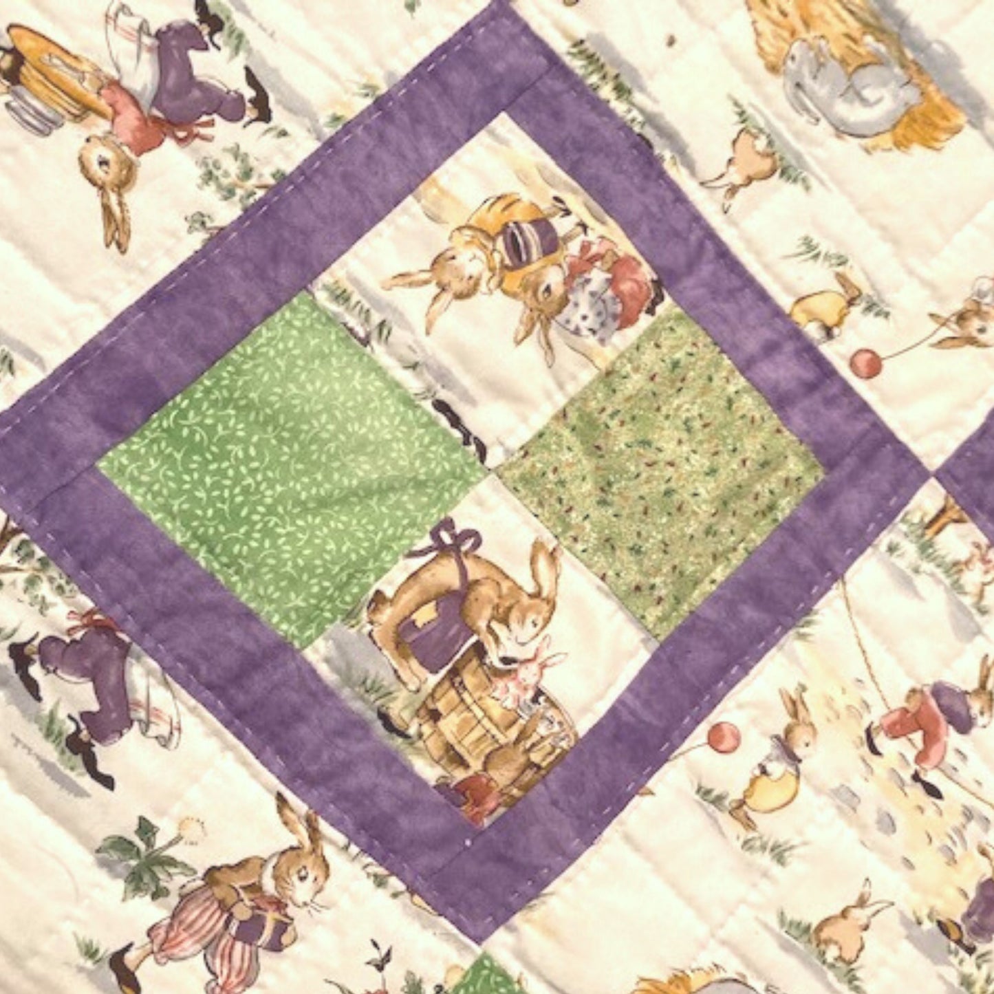 Spring Bunnies Quilted Table Runner